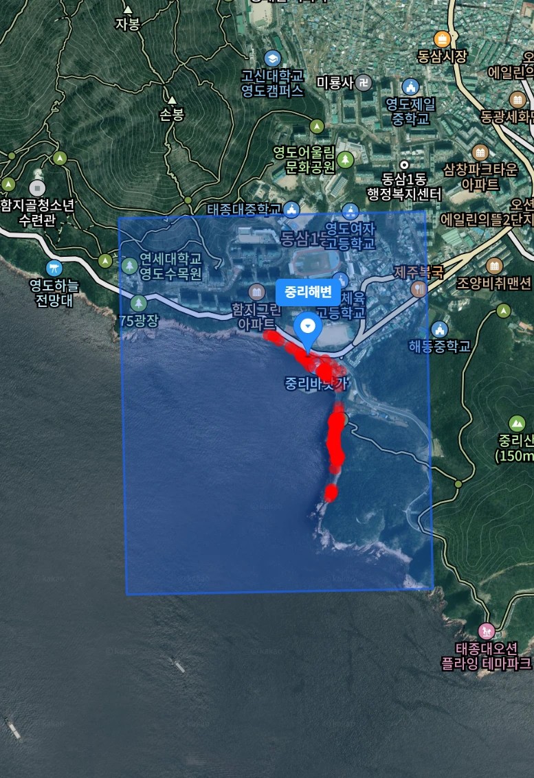 100m 지정 구역 GPS 트랙
